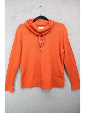 Belle by Kim Gravel Orange Waffle Knit  Tunic-XS-Fall-Minimalist‎